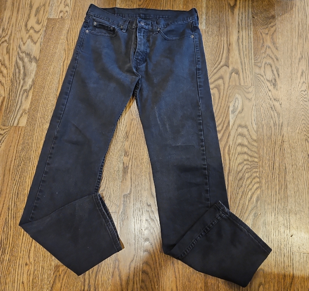 Levis 505 Black Wash Denim Jeans SIZE W 30 L 32